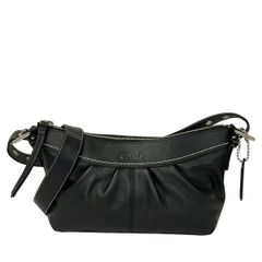 COACH コーチ ショルダーバッグ アシュレイ レザー ダッフル ショルダーバッグ F14183 黒 レザー