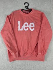 Lee ピンク ビックロゴ スウェットシャツ