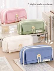 ペンケース 大容量 筆箱 おしゃれ pen case ペン入れ シンプル かわいい ペンポーチ 筆入れ 文具収納 便利 キャンバス 無地 多機能 社会人 中学生 小学生 高校生 大学生 男の子 女の子 学生用 昇進 xzxiaoyun335