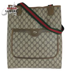 GUCCI グッチ ヴィンテージ オールドグッチ シェリーライン ベージュ ブラウン 39.02.003 トートバッグ ショルダーバッグ 604706 중고