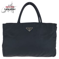 美品 PRADA プラダ テスート 三角ロゴプレート ブラック 黒 シルバー金具 ナイロン トートバッグ ハンドバッグ レディース 604719【中古】