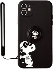iPhone 15ケース リング付きスマホケース ストラップ付 スマホカバー スヌーピー キャラクター シリコン 落下防止 ストライプ 耐衝撃 防塵 割れない おしゃれ かわいい おもしろ クリスマス 誕生日 プレゼント スマホカバー ケース 一体型 iPh