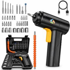 電動ドライバー 正逆転切替 電動ドリル 強磁気 4.2V 最大トルク20N.m 40個部品付き コンクリートハンマー ドリル ドライバー 3000mAh大容量 USB充電式 小型 軽量 手持ち 収納ケース付 コードレス 穴あけ 家庭用・家具組立に最適 日本語説
