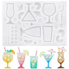 シリコンモールド シャカシャカ ドリンク レジン型 シェイカーモールド 中身がシャカシャカ動く DIY 手作り ペンダント キーホルダー L