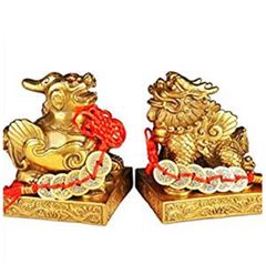 貔貅 히큐 우 암컷 세트 한 쌍 구리 풍수 입상 풍수 장난감 인테리어 부적 2체 세트 운기 업 풍수 아이템 초재 금운 도박 운 재운 개운 감사 새해 선물 5 제전 덤 포함 0