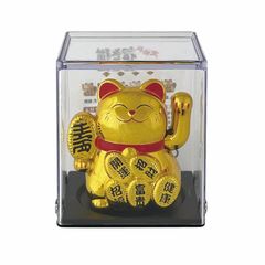 サントス 招き猫 開運ソーラー招き猫 金運招き 約4.9×5.5×6.2cm 金 SA-549-06 0