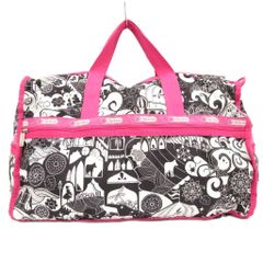レスポートサック LesportSAC ボストンバッグ ハンドバッグ 総柄 ブラック ピンク MG