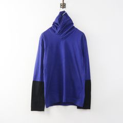 ソウソウ SOU・SOU 京都 衿巻ジバン 袖切替 SS ブルー＼ブラック プルオーバー Tシャツ カットソー 長袖【2400015256443】