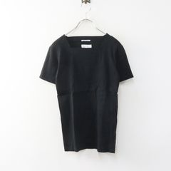 美品 ソウソウ SOU・SOU 京都 高島縮 40/40 被風ジバン半袖 S ブラック＼Tシャツ カットソー スクエアネック【2400015256474】