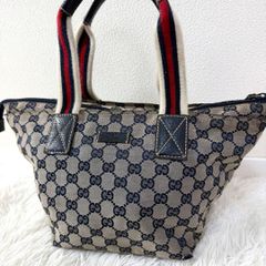 グッチ GUCCI 舟形 GGキャンバス トートバッグ シェリーライン