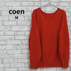 coen コーエン Vネック長袖ニット セーター M ゆったり 古着