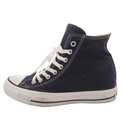 コンバース CONVERSE スニーカー シューズ ハイカット レースアップ ロゴ 22.5cm 紺 ネイビー IB ■IBO103