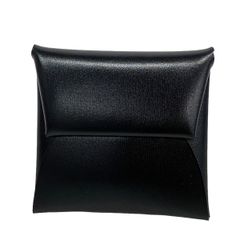 6ke5463 エルメス コインケース バスティア ボックスカーフ ブラック シルバー金具 K刻印 중고 メンズ レディース ユニセックス