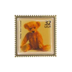 アメリカ Teddy Bear Created テディベア USA 32c 切手型 ピンズ 레트로 ピンバッジ pins-26461