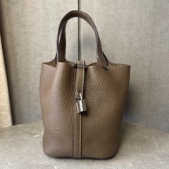 エルメス HERMES ピコタンロック PM エトゥープ シルバー金具 トリヨン A刻印 상태좋음 2859