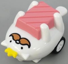 중고 ミニカー 大とろ 해달 ホワイト×ピンク 「スシロー だっこずしプルバックカー」 キャンペーン品