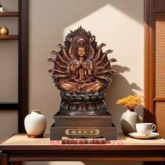 千手観音 観音菩薩 神 仏 仏様 縁起物 幸運 長寿 縁起物 魔除け 厄除 開運 幸運 財運 金運 安産祈願 無病息災 商売繁盛 インテリア 置物 オフィス 玄関zw0117