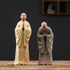 僧侶 坊主 置物 オブジェ セラミック 厄除け 縁起物 開運 健康運 仕事運 家庭運 金運 商売?盛 モダン 風水 縁起物 運勢アップ インテリア 玄関 リビングzw0117