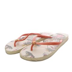 トリーバーチ TORY BURCH ビーチサンダル トング 22.5cm オレンジ ホワイト YO32 ■MA