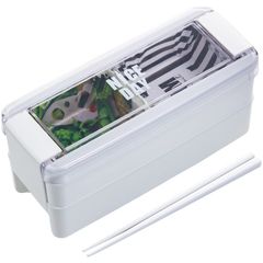 岩崎工業 ラストロウェア 弁当箱 ランチボックス 680ml 2段 箸付き イージーケア 食洗機対応 レンジ対応 ホワイト B-1488 WH
