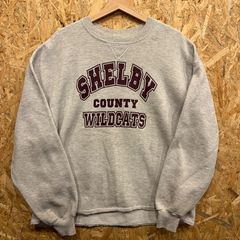 90s USA製 RUSSELL ATHLETIC カレッジプリント 前Vスウェット カットオフ ラッセルアスレチック