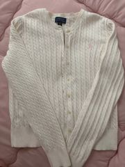 POLO RALPH LAUREN ガールズ ピンク ロゴ カーディガン