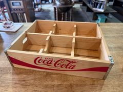 コカ・コーラ Coca-Cola 木製インテリアトレイ 仕切り付き 小物入れ