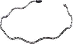 Liebendo カチューシャ ウェーブ 細め ラメ シンプル 波型 上品 おしゃれ ヘアアクセサリー ヘアバンド グレー, フリーサイズ