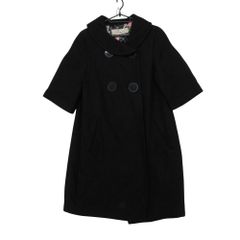 Paul Smith ポール・スミス ピーコート ドット柄 フラワープリント裏地 アウター 5分袖 ブラック 40【M】 レディース 【中古】
