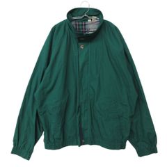 Eddie Bauer エディー・バウアー スイングトップ ジャケット ブルゾン アウター 裏地チェック ジップアップ グリーン XL メンズ 【中古】