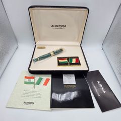 ☆ AURORA アウロラ ☆ イタリアン フラッグ 200周年記念 オプティマ 万年筆 1002 18金 K18 18K 750 グリーン green 緑 アウロロイド樹脂 fountain pen ファウンテンペン pen ペン