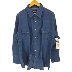 ラングラー Wrangler リジッド デニム シャツ ウエスタン COWBOY CUT メンズ 18-35
