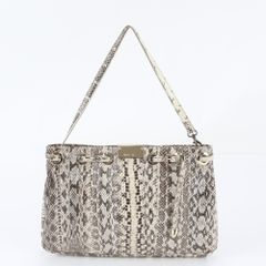상태좋음 ジミーチュウ パイソン エンボス レザー ショルダーバッグ 肩掛け ハンド レディース RUM EX52-5 중고