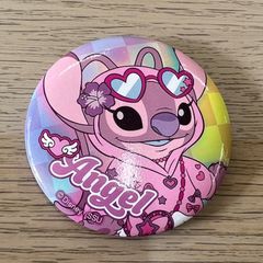해피 쿠지 Stitch Colorful Kawaii エンジェル 缶バッジ 単品 難あり