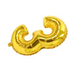 シーン装飾用品 デジタルアルミフィルムバルーン 数字バルーン 3 アルミフィルム 誕生日 パーティー 記念日 約40cm ゴールド