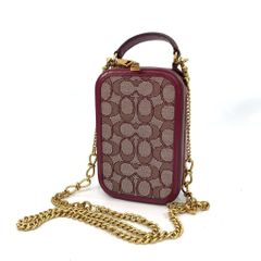 COACH 코치 2WAY 핸드백 시그니처 에바 폰 크로스바디 4866 스마트 폰 숄더백 시그니처 레드 파우치 가방 _201