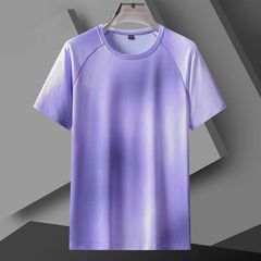 メンズ レディース 接触冷感 Tシャツ クルーネック 半袖Tシャツ グラデーション ティーシャツ 涼しいTシャツ トップス 薄手 冷感 清涼 夏 サマーTシャツ 男女兼用 スポーツ