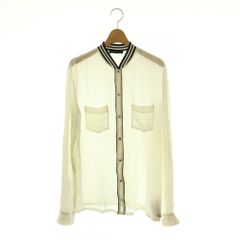 ディーゼル DIESEL シャツ 長袖 シアー M アイボリー ブラック ホワイト /DO ■OS ■MA