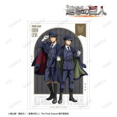 予約 新品 進撃の巨人 描き下ろし エレン＆リヴァイ 看守ver. A3マット加工ポスター 正規品