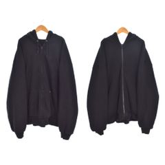シュプリーム SUPREME 25FW Reversible Work ZipUp Hooded Sweat リバーシブル ワーク ジップアップ パーカー フーディー XXL 黒 ブラック