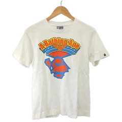アベイシングエイプ A BATHING APE 90-00s 初期 DC COMICS Tシャツ ワンダーウーマン 半袖 クルーネック ロゴ プリント 1/S 白 ホワイト /NP