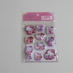 산리오 ハローキティ ビーズ入りぷっくりシール 単品販売 산리오 キャラクター グッズ ぷっくり 立体 かわいい シール ステッカー シャカシャカ sanrio 正規品