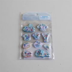 산리오 시나모롤 ビーズ入りぷっくりシール 単品販売 산리오 キャラクター グッズ ぷっくり 立体 かわいい シール ステッカー シャカシャカ sanrio 正規品