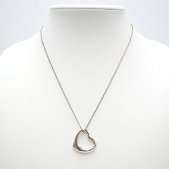 TIFFANY&Co. ティファニー オープンハート ネックレス ペンダント シルバー925 SV925 ハートモチーフ エルサ・ペレッティ レディース 액세서리 중고