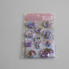 산리오 シュガーバニーズ ビーズ入りぷっくりシール 単品販売 산리오 キャラクター グッズ ぷっくり 立体 かわいい シール ステッカー シャカシャカ sanrio 正規品