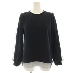 シップス SHIPS チュールレイヤードトップス カットソー 長袖 紺 ネイビー 222-00-0008 /HN