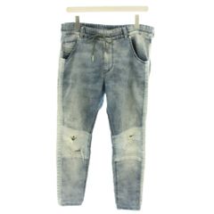 ディーゼル DIESEL クレイリーSP NE KRAILEY SP NE デニムパンツ ジーンズ イージーパンツ ウエストゴム ダメージ加工 29 水色 ライトブルー /YT