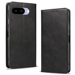 【新品】 KWATUNG google pixel 9a 用ケース 手帳型 PUレザー グーグルピクセル9a用ケース 手帳型 マグネット式【ブラック】 1