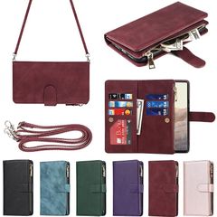 【新品】 Eastwave for Google Pixel 6 Pro ケース for pixel 6pro 縄掛けケース 手帳型 財布型 ICカード コインポケット ストラップ付き カード 収納 小銭入れ ファスナーポケット付き PUレザー 6色レッド 1