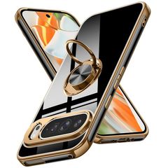 【新品】 Google Pixel 9 Pro XL 用ケース リング 耐衝撃 TPU ソフトケース 薄型 軽量 さらさら肌触り ストラップホール付き グーグル ピクセル 9 pro xl用ケース 米軍MIL規格取得 衝撃吸収 車載ホルダー対応 スタンド機 1